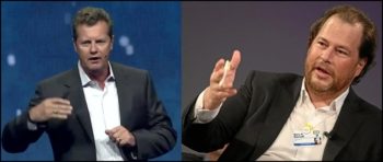 Frank Slootman, CEO de Snowflake et Marc Benioff, CEO de Salesforce