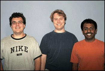 les cofondateurs de PagerDuty: Alex Solomon (CTO), Andrew Miklas et Baskar Puvanathasan