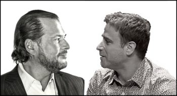 Les deux CEO : Mark Benioff, cofondateur de Salesforce, et Stewart Butterfield, cofondateur de Slack