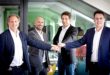 Jean-Stéphane Arcis (CEO), Alexandre Pachulski (CPO) et Joël Bentolila (CTO), les cofondateurs de Talentsoft et Pascal Houillon, directeur général de Cegid (depuis mars 2017)