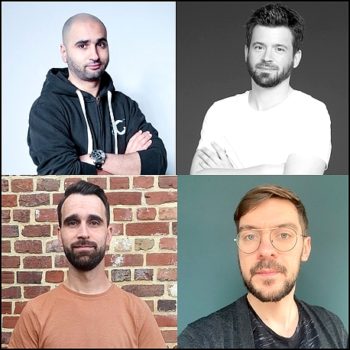 Les cofondateurs de Gravitee.io: Azize Elamrani, Nicolas Géraud, David Brassely, et Titouan Compiègne