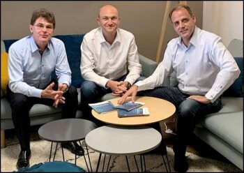 Les cofondateurs d’Imagino: Stéphane Dehoche (CEO), Thomas Boudalier (CTO) et Arnaud Chapis (COO)