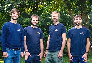 Les cofondateurs de Dastra: Romain Bidault, Antoine Bidault, Paul-Emmanuel Bidault et Jérôme de Mercey