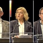Le général Marc Watin-Augouard, fondateur du Forum Incyber; Henna Virkkunen, vice-présidente exécutive de la Commission européenne; et Vincent Strubel, directeur général de l’Anssi