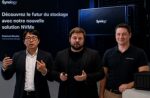 Chez Synology: Chad Chiang, directeur général Europe; Ivan Lebowski, responsable commercial France et Afrique; et Colman Murphy, responsable avant-vente France et Afrique.