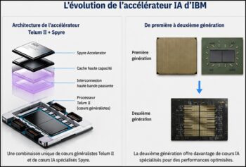 Les processeurs Telum II s'appuient sur des cartes Spyre de 32 cœurs IA pour accélérer les traitements d'IA générative.