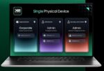 Sur un terminal unique, l'hyperviseur Kerys partitionne dynamiquement les composants (CPU, GPU, RAM, périphériques) pour faire fonctionner en parallèle plusieurs sessions isolées régies par des politiques de sécurité autonomes.