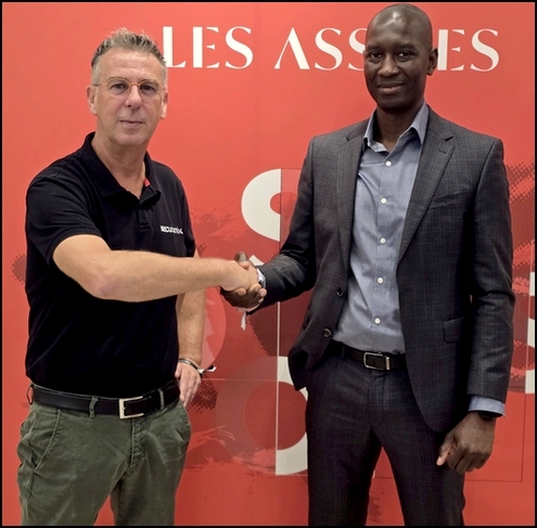 Cyrille Badeau, vice-président EMEA de Securonix, et Abdoulaye Fadiga, directeur général d'Own, aux Assises de la cybersécurité 2026 à Monaco.