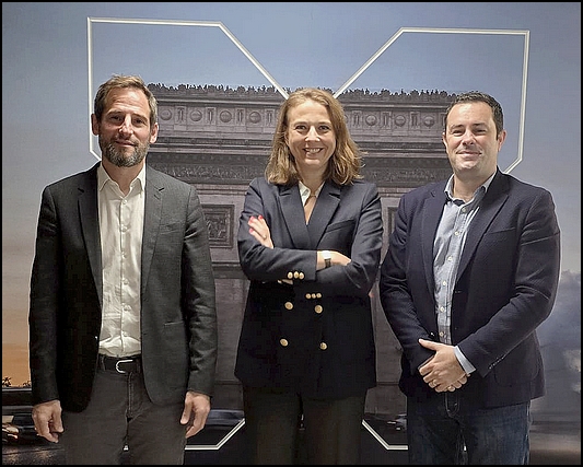 Philippe Wojcik, responsable sénior ingénierie des systèmes, Myriam Salzenstein, directrice générale France, et Guillaume André, directeur général EMEA South chez Nutanix